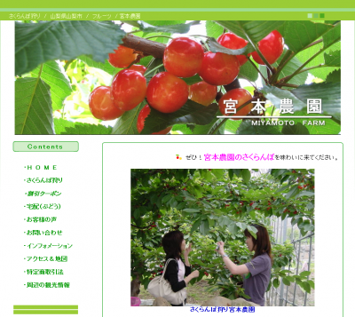 山梨さくらんぼ狩り